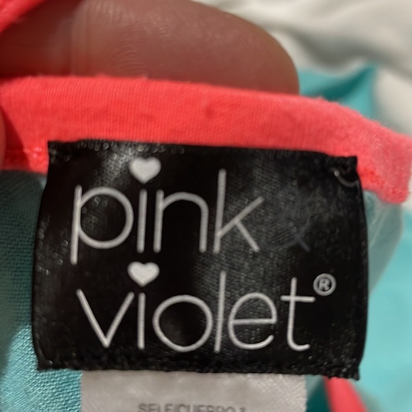 Pink Violet 6x turquoise fit n flare hi low hemline sequined unicorn flip euc - Picture 7 of 10